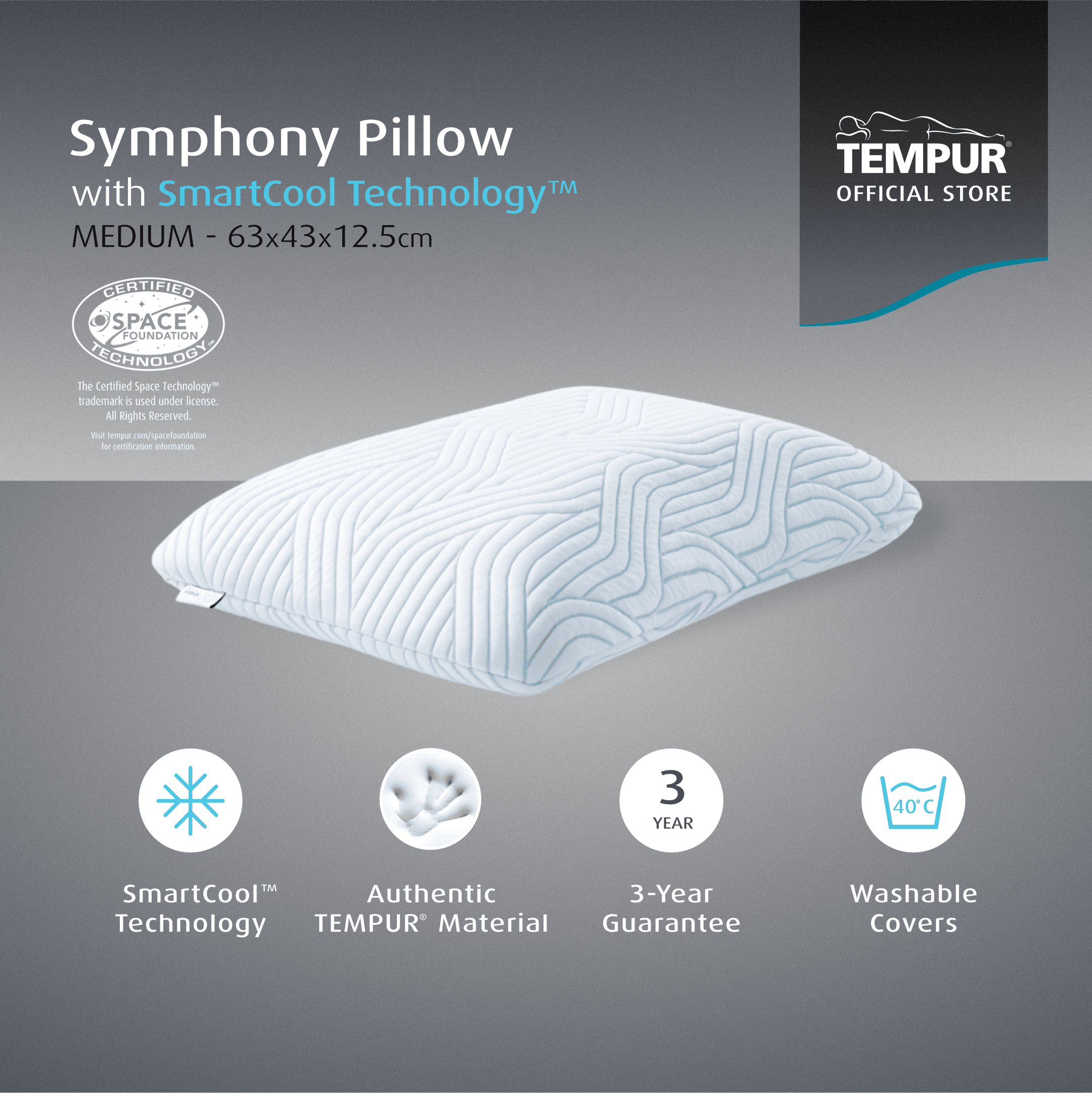 Tempur SmartCool Symphony Pillow - 610