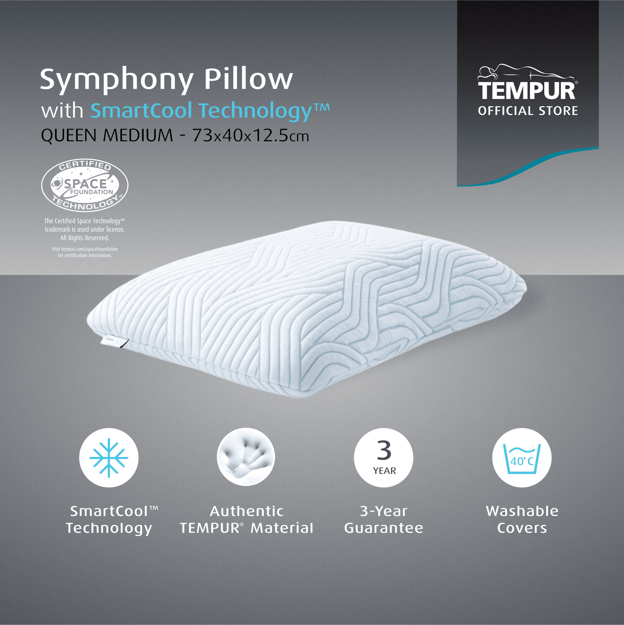 Tempur SmartCool Symphony Pillow - 610