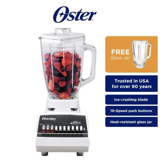 10-speed blender + glass jar