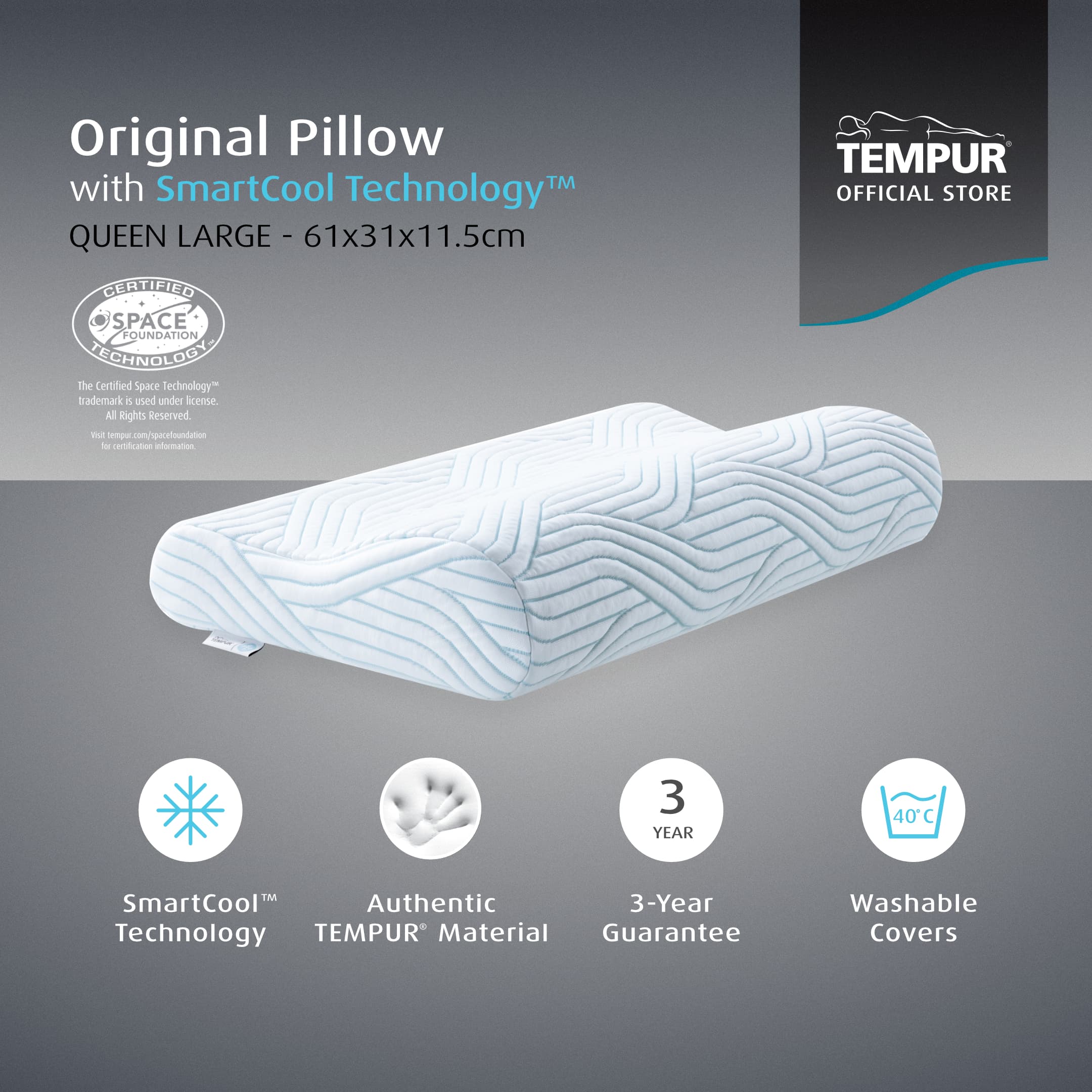 Tempur® Original Pillow Queen L with SmartCool - 513