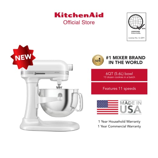 KitchenAid 6QT (5.6L) Artisan Stand Mixer 220 V - 5KSM60S - 1156